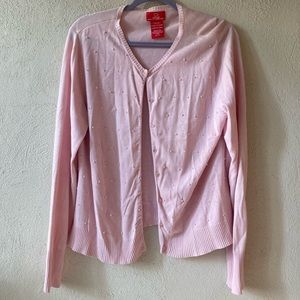 Oscar de la Renta Silk Pink Cardigan